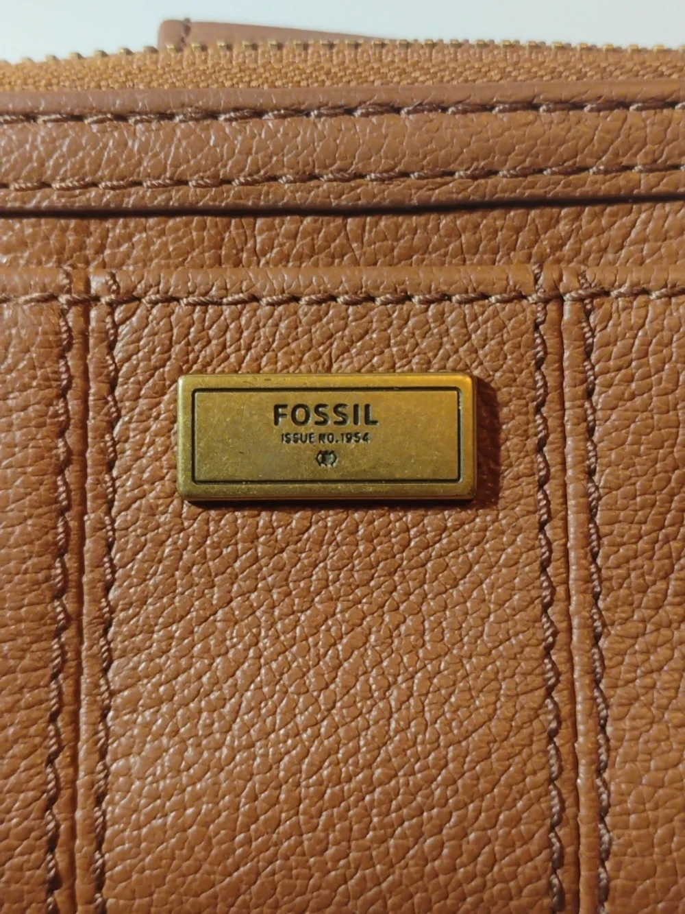 Fossil Vintage Cognac Leather Hobo With Wallet 2 Pieces For One Price - Picture 4 of 11